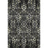 5' X 8' Black Gray And Beige Floral Washable Area Rug With UV Protection