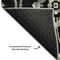 8' X 10' Black Gray And Beige Floral Washable Area Rug With UV Protection