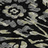 8' X 10' Black Gray And Beige Floral Washable Area Rug With UV Protection