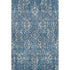 5' X 8' Blue And Gray Floral Washable Area Rug With UV Protection