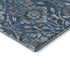 5' X 8' Blue And Gray Floral Washable Area Rug With UV Protection