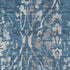 5' X 8' Blue And Gray Floral Washable Area Rug With UV Protection