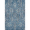 8' X 10' Blue And Gray Floral Washable Area Rug With UV Protection