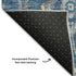 8' X 10' Blue And Gray Floral Washable Area Rug With UV Protection