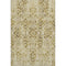5' X 8' Gold And Beige Floral Washable Area Rug With UV Protection