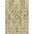 8' X 10' Gold And Beige Floral Washable Area Rug With UV Protection