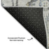 8' X 10' Gray And Blue Floral Washable Area Rug With UV Protection
