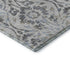 8' X 10' Gray And Blue Floral Washable Area Rug With UV Protection