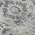 8' X 10' Gray And Blue Floral Washable Area Rug With UV Protection