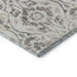8' Ivory And Beige Floral Washable Round Rug With UV Protection