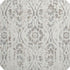 8' Ivory And Beige Floral Washable Round Rug With UV Protection