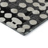 5' X 8' Black And Ivory Polka Dot Washable Area Rug With UV Protection