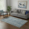 5' X 8' Denim Blue And Beige Polka Dot Washable Area Rug With UV Protection