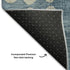 5' X 8' Denim Blue And Beige Polka Dot Washable Area Rug With UV Protection