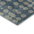 5' X 8' Denim Blue And Beige Polka Dot Washable Area Rug With UV Protection
