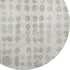 8' Ivory And Beige Polka Dot Washable Round Rug With UV Protection