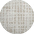 8' Ivory And Beige Polka Dot Washable Round Rug With UV Protection