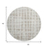 8' Ivory And Beige Polka Dot Washable Round Rug With UV Protection