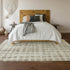 8' X 10' Ivory And Beige Polka Dot Washable Area Rug With UV Protection