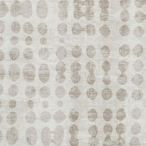 8' X 10' Ivory And Beige Polka Dot Washable Area Rug With UV Protection
