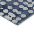 8' X 10' Navy Blue And Ivory Polka Dot Washable Area Rug With UV Protection
