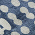 8' X 10' Navy Blue And Ivory Polka Dot Washable Area Rug With UV Protection