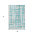 5' X 8' Teal And Ivory Polka Dot Washable Area Rug With UV Protection