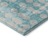 5' X 8' Teal And Ivory Polka Dot Washable Area Rug With UV Protection