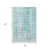 8' X 10' Teal And Ivory Polka Dot Washable Area Rug With UV Protection