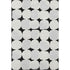 5' X 8' Black And Ivory Abstract Geometric Washable Area Rug With UV Protection