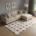 8' X 10' Burgundy And Ivory Abstract Geometric Washable Area Rug With UV Protection