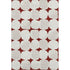 8' X 10' Burgundy And Ivory Abstract Geometric Washable Area Rug With UV Protection