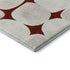 8' X 10' Burgundy And Ivory Abstract Geometric Washable Area Rug With UV Protection