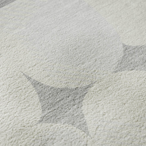 9' X 12' Gray And Ivory Abstract Geometric Washable Area Rug With UV Protection