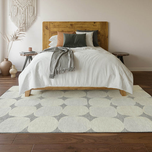 9' X 12' Gray And Ivory Abstract Geometric Washable Area Rug With UV Protection