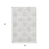 5' X 8' Ivory And Beige Abstract Geometric Washable Area Rug With UV Protection