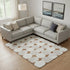 9' X 12' Rust And Ivory Abstract Geometric Washable Area Rug With UV Protection