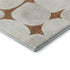 9' X 12' Rust And Ivory Abstract Geometric Washable Area Rug With UV Protection