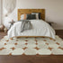 9' X 12' Rust And Ivory Abstract Geometric Washable Area Rug With UV Protection