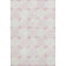 5' X 8' Pink And Ivory Abstract Geometric Washable Area Rug With UV Protection