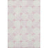 5' X 8' Pink And Ivory Abstract Geometric Washable Area Rug With UV Protection
