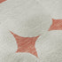 8' Salmon And Ivory Abstract Geometric Washable Round Rug With UV Protection