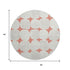 8' Salmon And Ivory Abstract Geometric Washable Round Rug With UV Protection