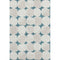 8' X 10' Teal And Ivory Abstract Geometric Washable Area Rug With UV Protection
