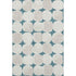 8' X 10' Teal And Ivory Abstract Geometric Washable Area Rug With UV Protection
