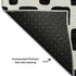 8' Black And Ivory Geometric Washable Round Rug With UV Protection