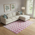 8' X 10' Blush And Ivory Geometric Washable Area Rug With UV Protection