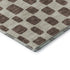 5' X 8' Brown And Ivory Geometric Washable Area Rug With UV Protection