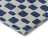 8' X 10' Navy Blue And Ivory Geometric Washable Area Rug With UV Protection