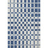 8' X 10' Navy Blue And Ivory Geometric Washable Area Rug With UV Protection